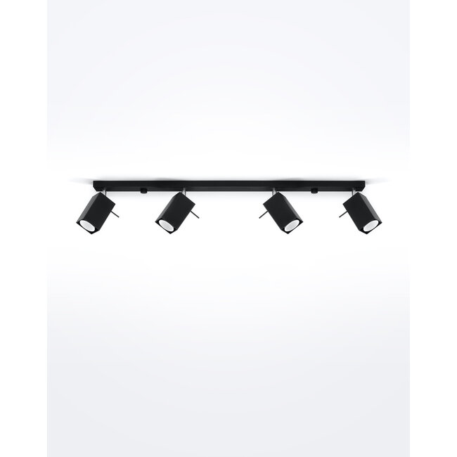LED Deckenspot Schwarz MERIDA - 4 x GU10 Fassung - exkl. LED's