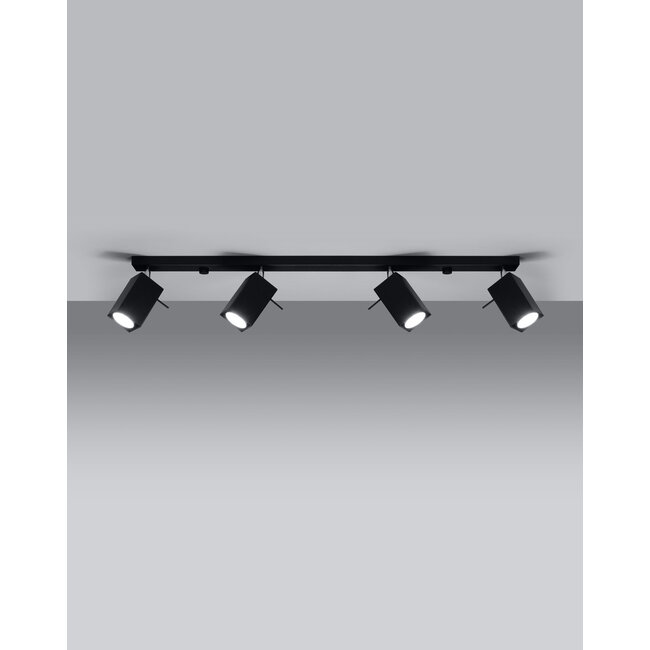 LED Deckenspot Schwarz MERIDA - 4 x GU10 Fassung - exkl. LED's