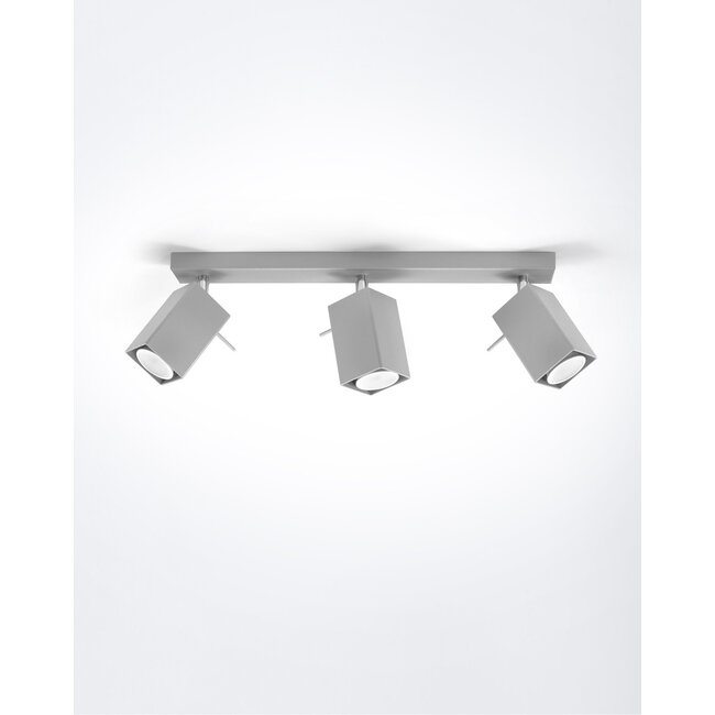 LED Deckenspot Grau MERIDA - 3 x GU10 Fassung - exkl. LED's
