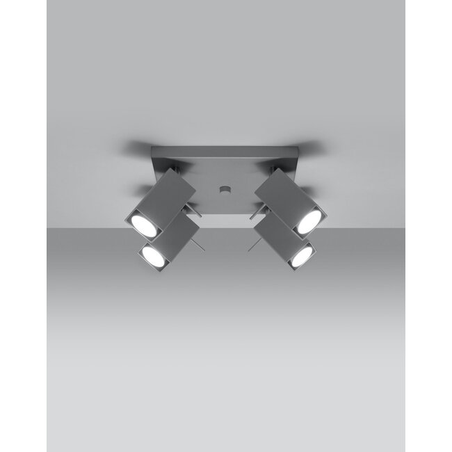 LED Deckenspot Grau MERIDA - 4 x GU10 Fassung - exkl. LED's