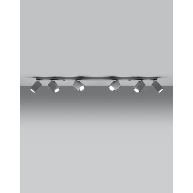 LED Deckenspot Grau MERIDA -6 x GU10 Fassung - exkl. LED's
