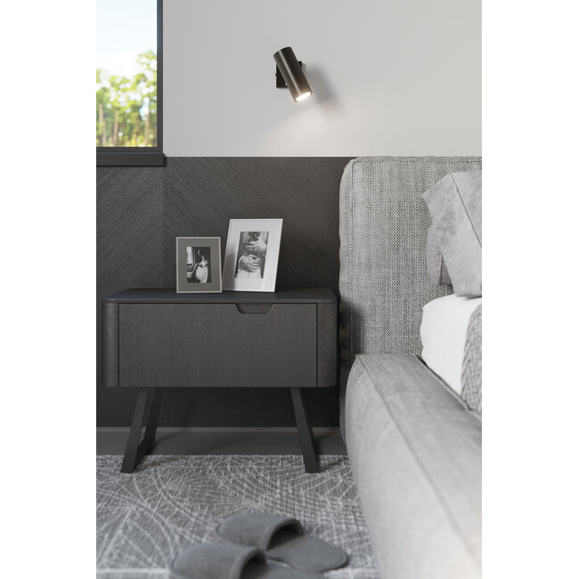 LED Deckenspot Schwarz Silber DIREZIONE - 1 x GU10 Fassung - exkl. LED's