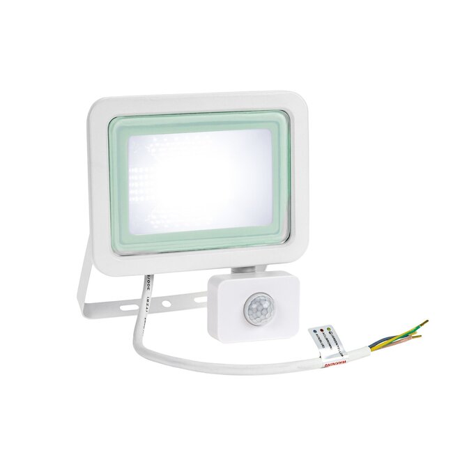 LED Strahler mit Sensor weiß - 30W IP44 - Lichtfarbe optional - 3 Jahre Garantie