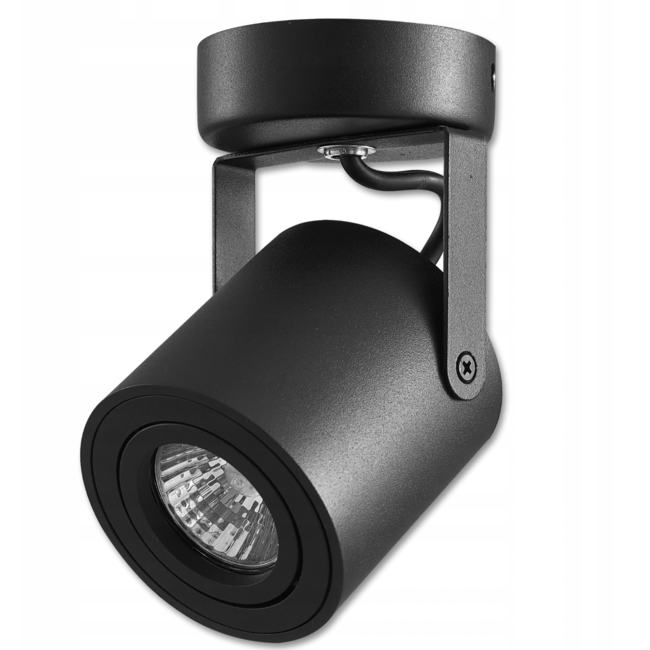 LED Deckenspot Mattschwarz  - 1xGU10 Fassung - schwenkbar