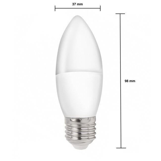 LED Kerzenlampe - E27 Sockel - 4W entspricht 30W - 3000K Warmweiß