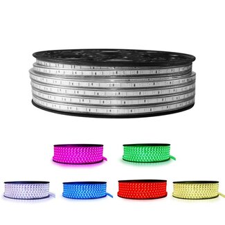 LED RGB Leuchtband flach  - 15 Meter - Fernbedienung optional - funktioniert direkt mit 230V