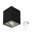 WLAN LED Deckenspot - Cube viereckig -  Schwarz Silber - per App steuerbar - schwenkbar
