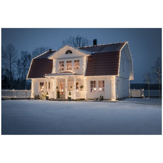 LED Lichternetz IP44 - 2 Meter 14W - 104 LED's - 2600K Warmweiß - koppelbar