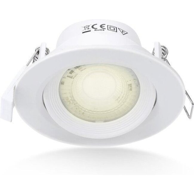 LED Einbauspot - 7W entspricht 41W - Sägegröße Ø75-80mm - Lichtfarbe optional - schwenkbar