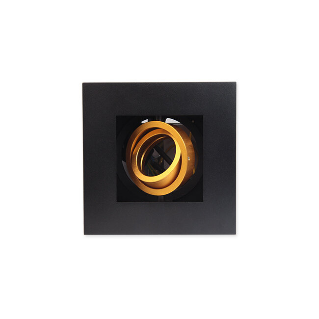 LED Deckenspot Schwarz Gold - 1x GU10 Fassung