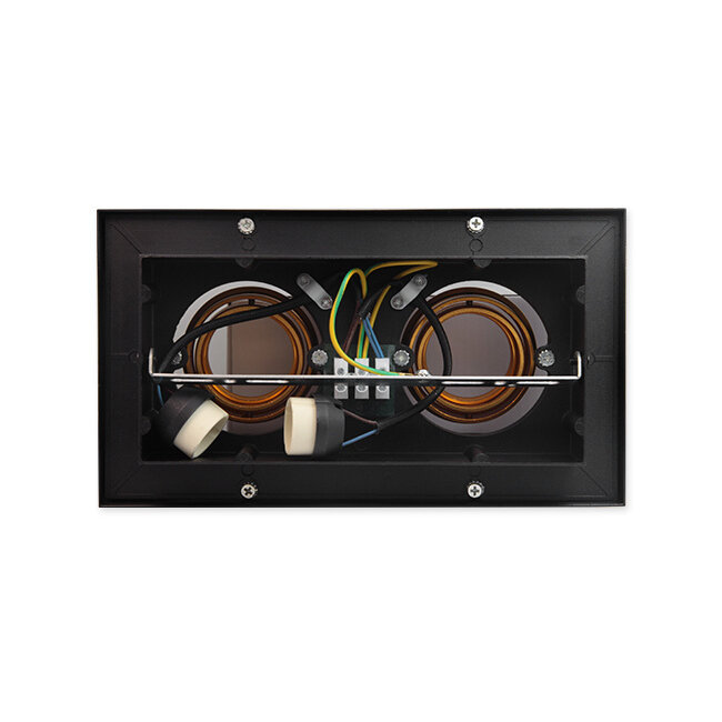 LED Deckenspot Schwarz Gold - 2x GU10 Fassung