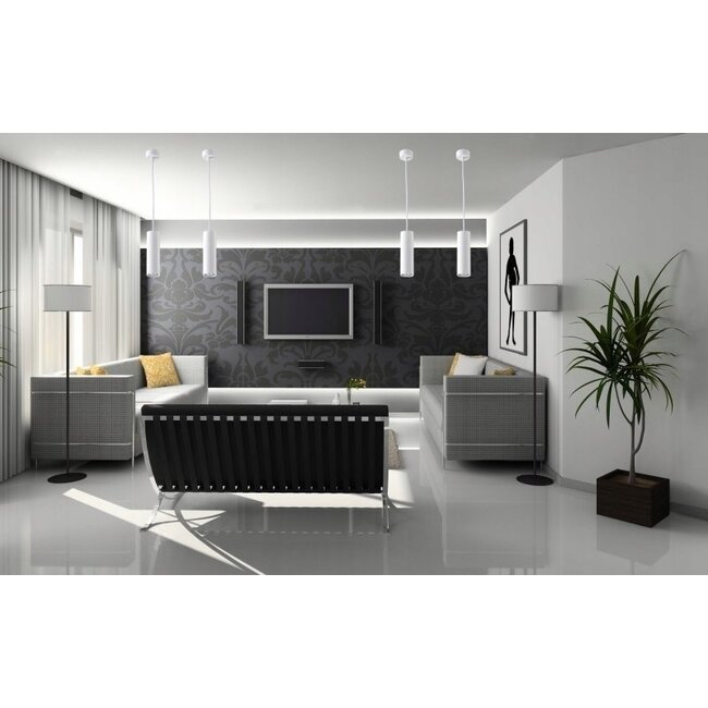 LED Hängeleuchte IDAR - GU10 Fassung - 1m verstellbares Kabel - Weiß