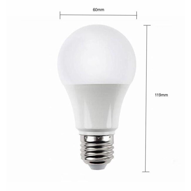 LED Lampe mit Tages- und Nachtlichtsensor - E27 Sockel - 10W entspricht 50W - Lichtfarbe optional