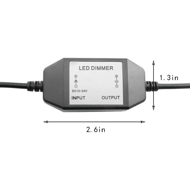 LED Leuchtband Schnurdimmer / Kabeldimmer Schwarz 12-24V
