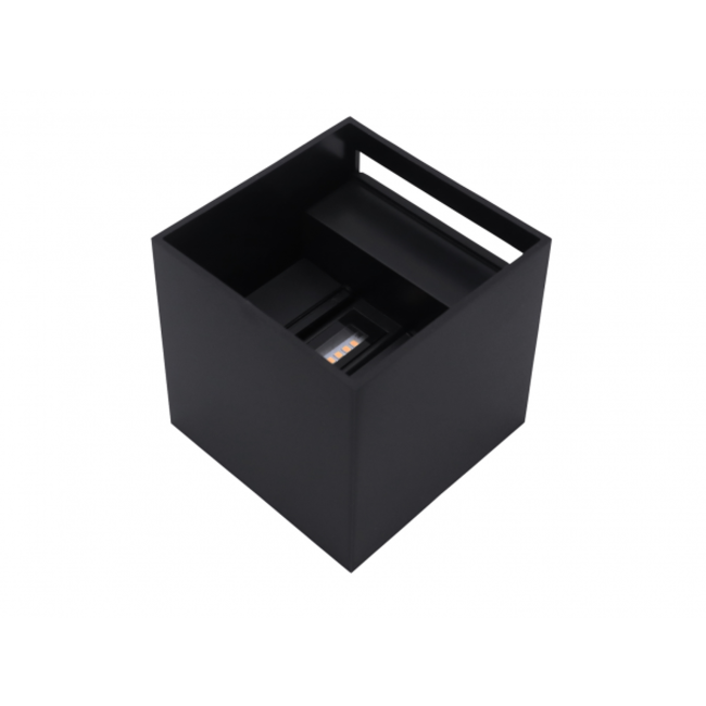 LED Wandleuchte Schwarz - 2x3W - Up and Down Abstrahlwinkel anpassbar - Lichtfarbe optional