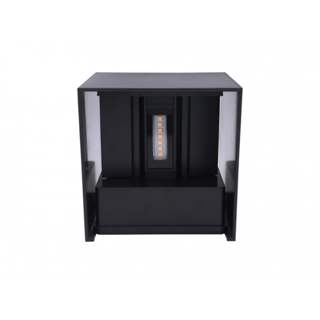 LED Wandleuchte Schwarz - 2x3W - Up and Down Abstrahlwinkel anpassbar - Lichtfarbe optional