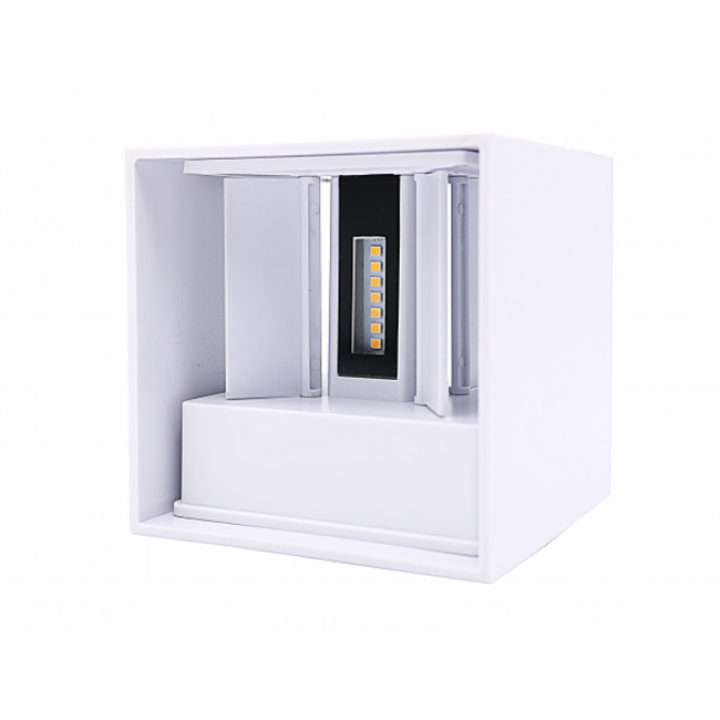 LED Wandleuchte Weiß - 2x3W - Up and Down Abstrahlwinkel anpassbar - Lichtfarbe optional