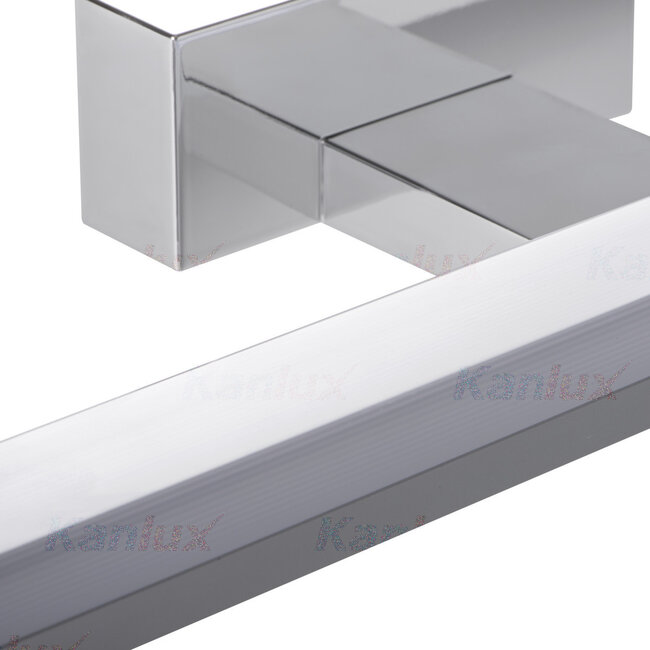 LED Spiegellampe Badezimmer 60cm - 12W 4000K Neutralweiß - Chrom