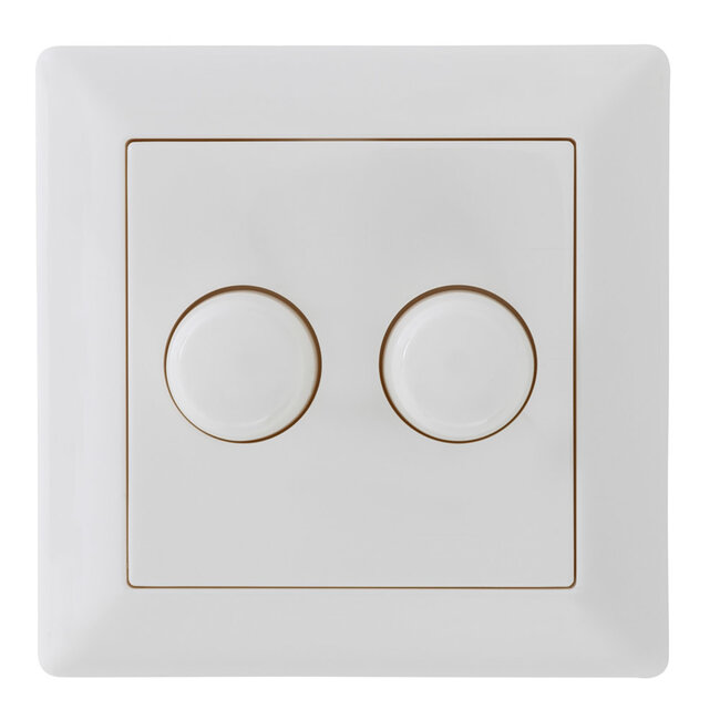 LED Dimmer DUO Abdeckrahmen / Abdeckplatte Klassisch - 84x84mm