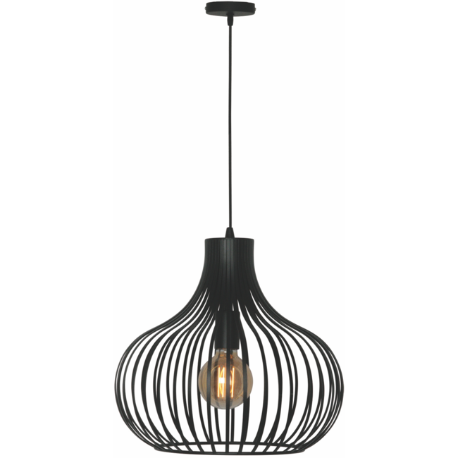 LED Pendelleuchte Aglio 38cm Schwarz