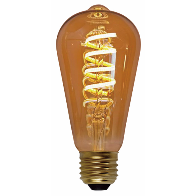 Edison 8W LED Fadenlampe Glühwendel dimmbar 64mm Gold