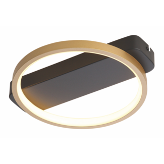 LED Deckenleuchte Cintura Ø 26cm Schwarz / Gold