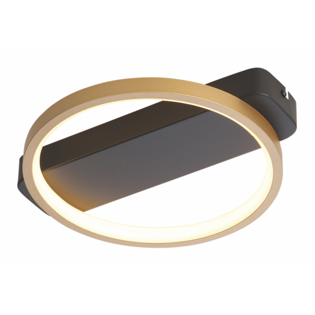 LED Deckenleuchte Cintura Ø 26cm Schwarz / Gold