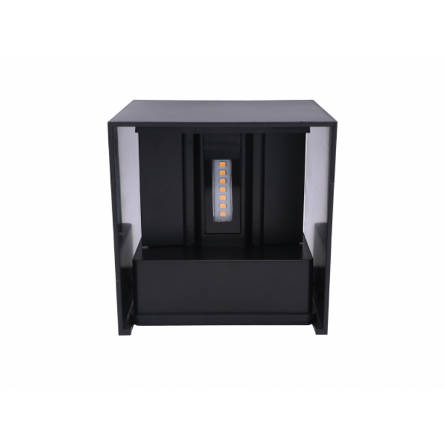 LED Wandleuchte Schwarz - 2x3W - Up and Down Abstrahlwinkel anpassbar - Lichtfarbe optional