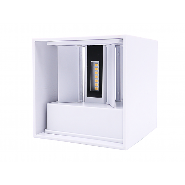 LED Wandleuchte Weiß - 2x3W - Up and Down Abstrahlwinkel anpassbar - Lichtfarbe optional