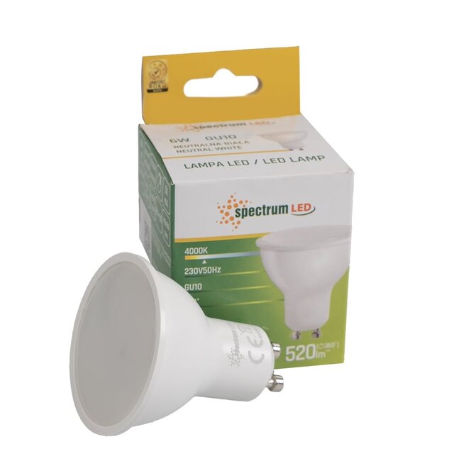 10er Pack - GU10 LED Spots - 6W entspricht 45W - Lichtfarbe optional
