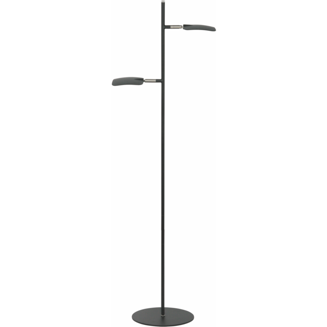LED Bodenleuchte mit zwei Lichtern RAGGIO Schwarz - Touchdimmfunktion mit 3 Einstellungen