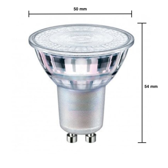 LED Spot dimmbar - GU10 3W - 2700K Warmweiß - Glasgehäuse