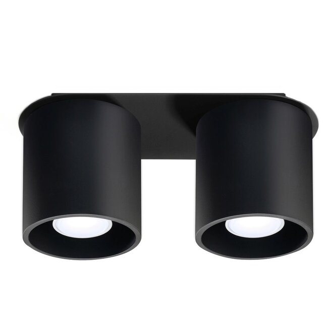 Deckenspot ORBIS 2 Schwarz - 2x GU10 Fassung - max. 2x40W - exkl. LED's
