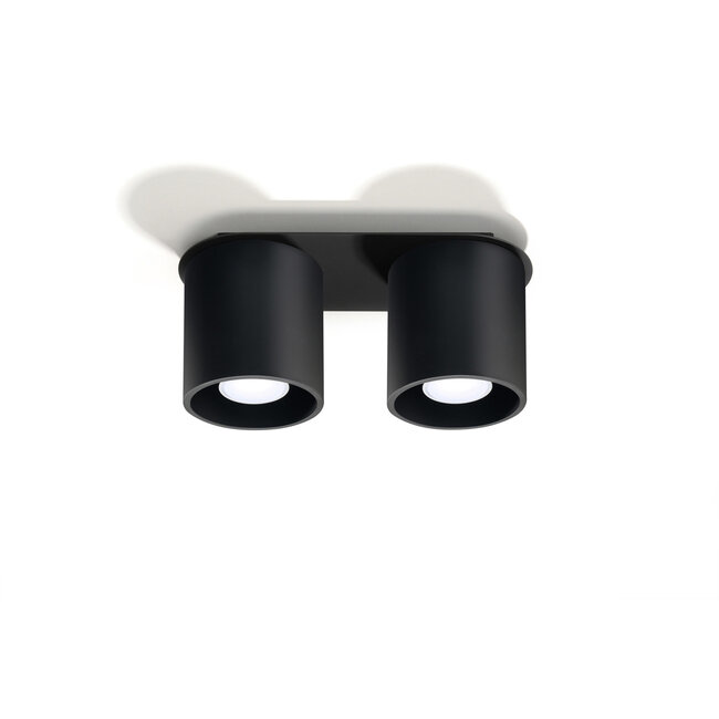 Deckenspot ORBIS 2 Schwarz - 2x GU10 Fassung - max. 2x40W - exkl. LED's