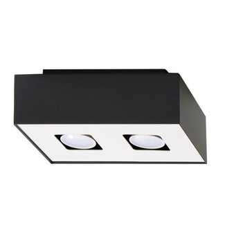 Deckenspot MONO 2 Schwarz - 2x GU10 Fassung - max. 2x40W - exkl. LED's