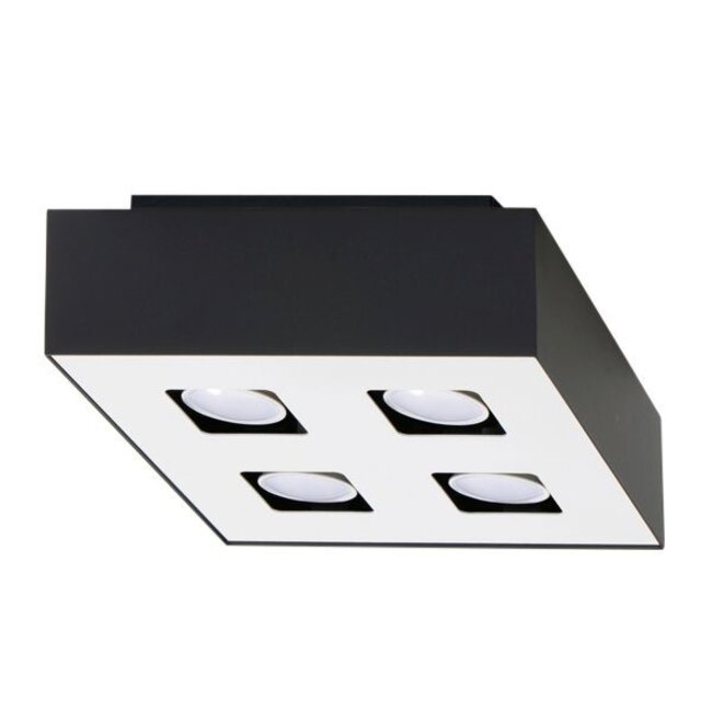 Deckenspot MONO 4 Schwarz - 4x GU10 Fassung - max. 4x40W - exkl. LED's