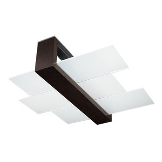 Deckenspot FENIKS 2 Weng√© Holz - 2x E27 Fassung - max. 2x60W - exkl. LED's
