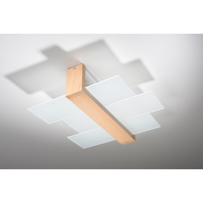 Deckenspot FENIKS 2 Natur Holz - 2x E27 Fassung - max. 2x60W - exkl. LED's