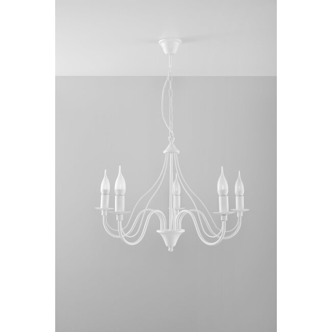 Kronleuchter MINERWA 5 Weiß - 5x E14 Fassung - max. 5x40W - exkl. LED's