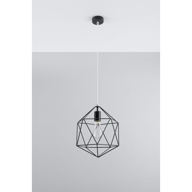 Pendelleuchte GASPARE Schwarz - 1x E27 Fassung - max. 60W - exkl. LED's