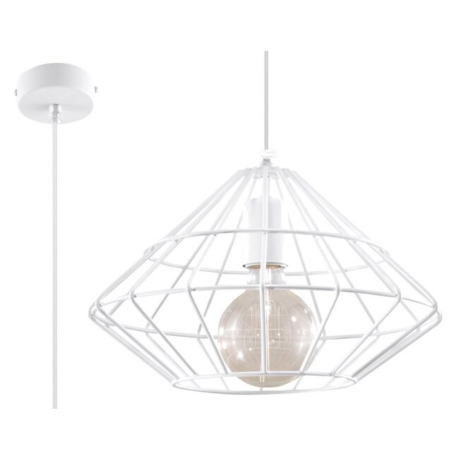 Pendelleuchte UMBERTO Wei§ - 1x E27 Fassung - max. 60W - exkl. LED's
