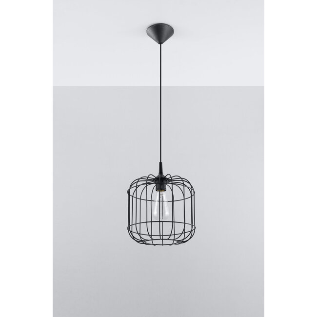 Pendelleuchte CELTA Schwarz - 1x E27 Fassung - max. 60W - exkl. LED's