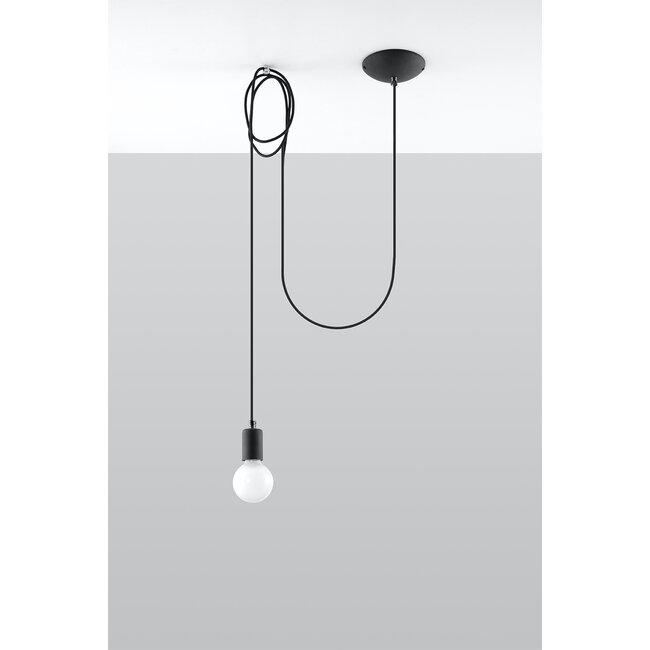 Pendelleuchte EDISON 1 Schwarz - 1x E27 Fassung - max. 60W - exkl. LED's
