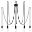 Kronleuchter EDISON 5 Schwarz - 5x E27 Fassung - max. 5x60W - exkl. LED's
