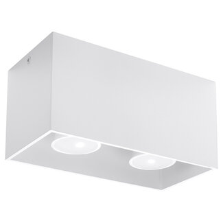 Deckenspot QUAD Weiß - 2x GU10 Fassung - max. 2x40W - exkl. LED's
