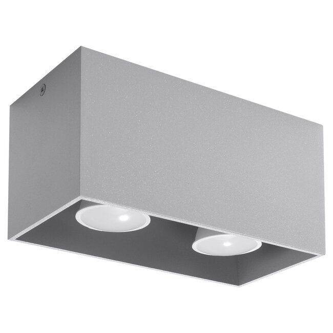 Deckenspot QUAD Grau - 2x GU10 Fassung - max. 2x40W - exkl. LED's
