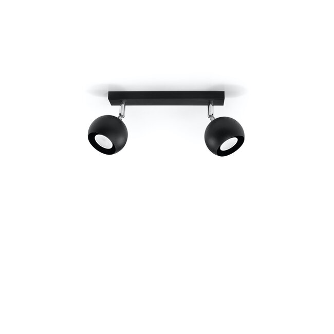 Deckenspot OCULARE 2 Schwarz - 2x GU10 Fassung - max. 2x40W - exkl. LED's