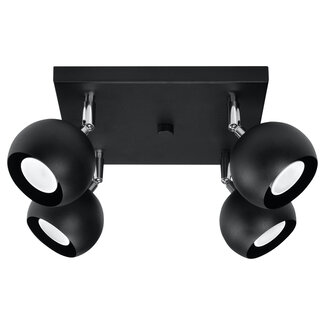 Deckenspot OCULARE 4 Schwarz - 4x GU10 Fassung - max. 4x40W - exkl. LED's