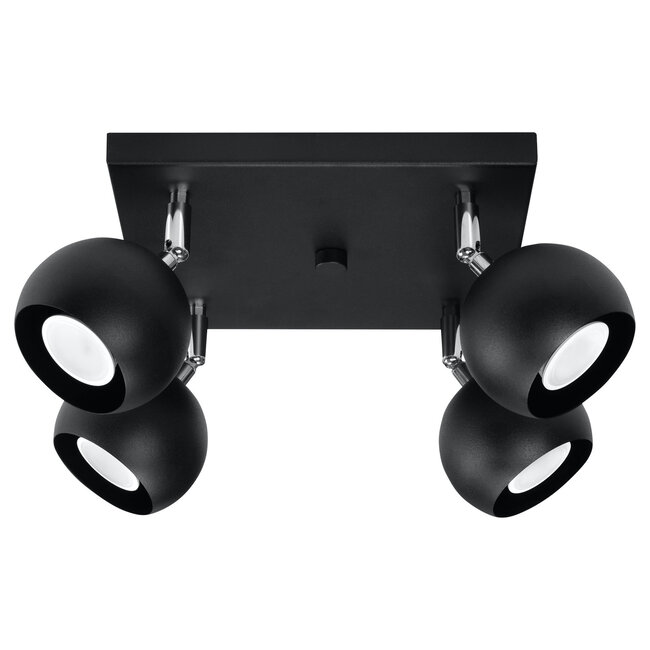 Deckenspot OCULARE 4 Schwarz - 4x GU10 Fassung - max. 4x40W - exkl. LED's
