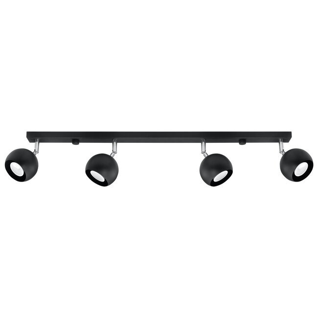Deckenspot OCULARE 4L Schwarz - 4x GU10 Fassung - max. 4x40W - exkl. LED's